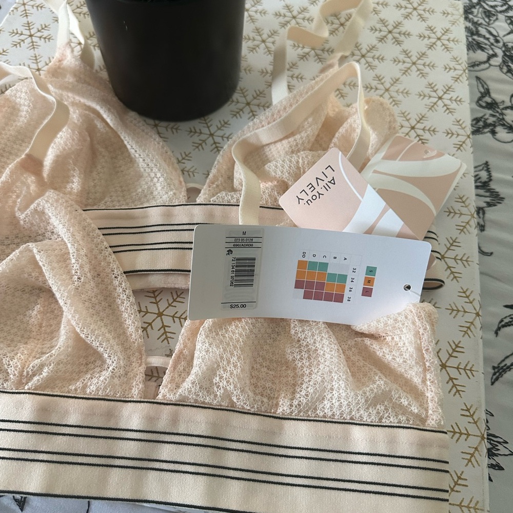 Aerie Soft Pink Lace Bralette